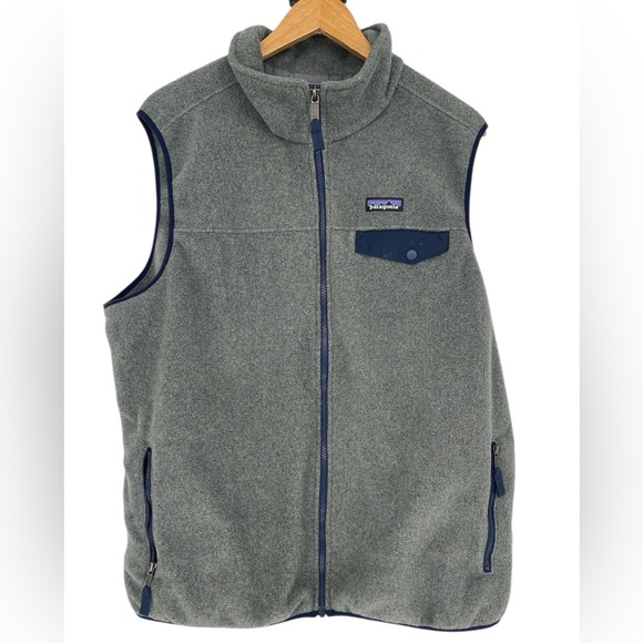 Patagonia Other - Patagonia Synchilla Men’s Size XL Fleece Vest Full Zip Gray Blue